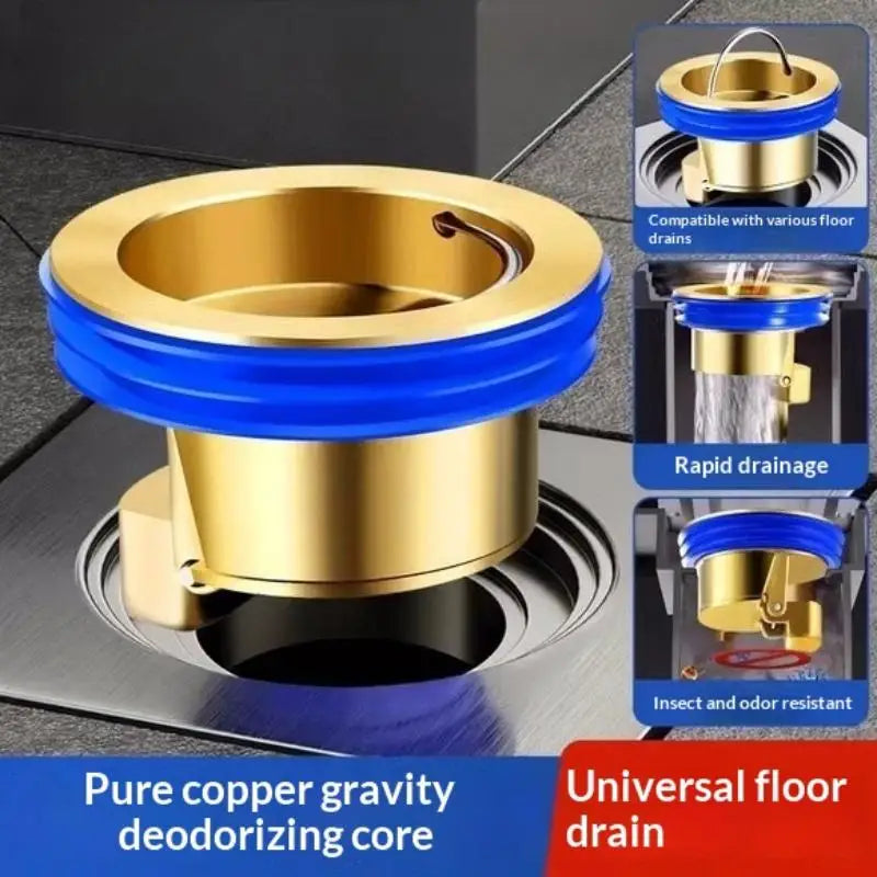 Brass Drain Plug One Way Valve Drop-in Shower Floor Backflow Qme