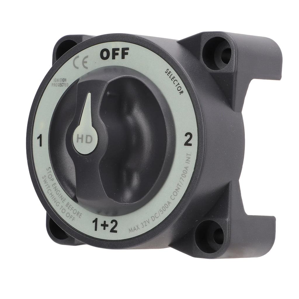 Power Kill Battery 500A Marine Battery Disconnect Heavy Duty 4 Position Battery Selector for RV Boat Qme