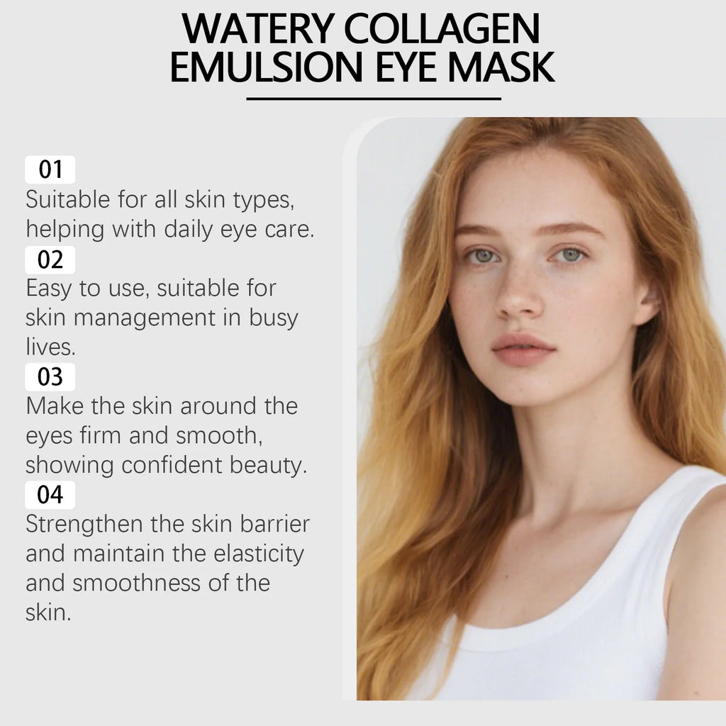 Hydrolyzed Collagen Eye Mask Hydrating Firming Anti-Wrinkle Under Eye Patches Anti Puffiness Dark Circles Soft Eye Contour Skin Qme