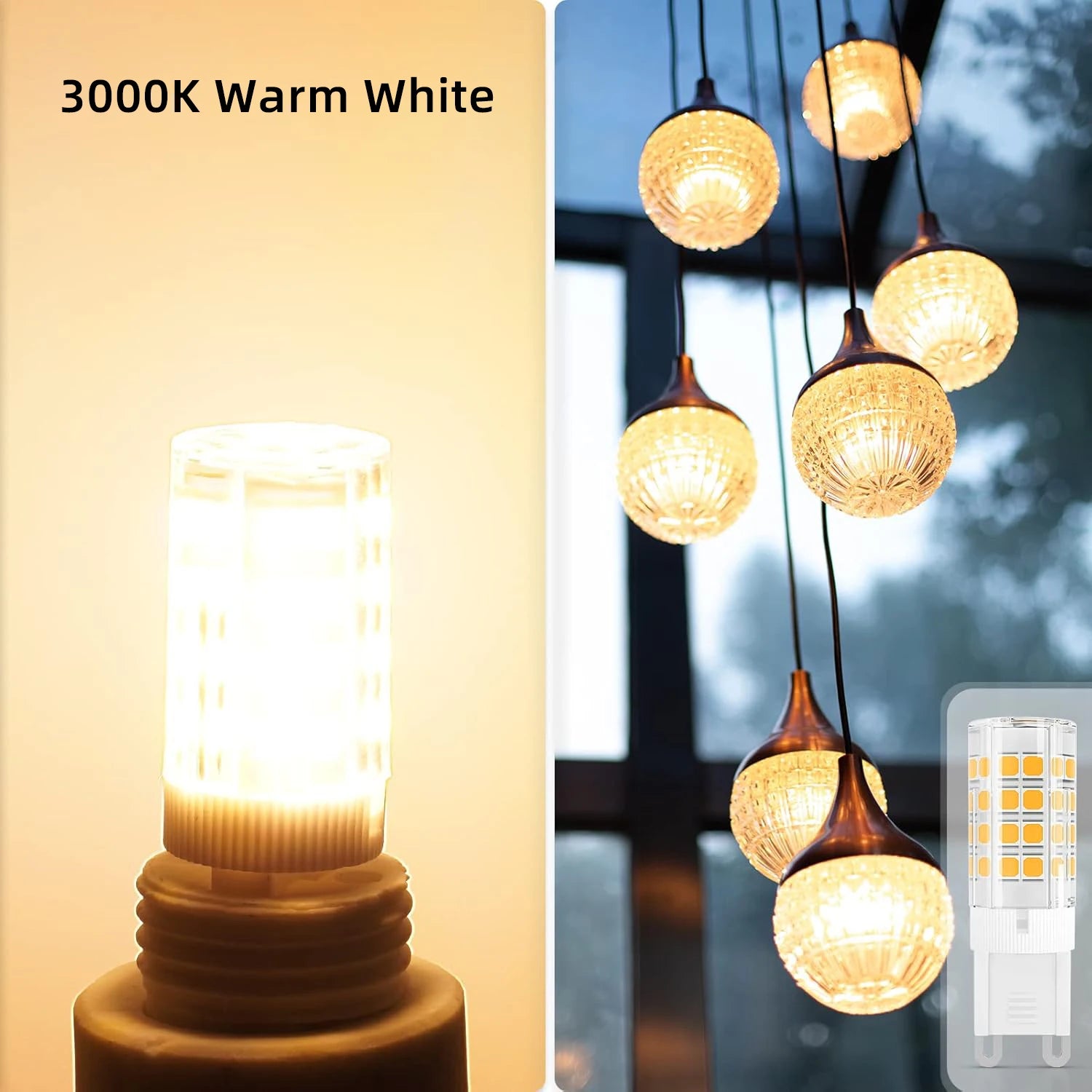 51LED G9 LED Light, 5W, AC 110V, 220V, SMD 2835, LED G9 Dimmable Light, Dimmable Light, Dimmable Light, Cummins, 30 W, 40W Qme Warm white 10 pcs