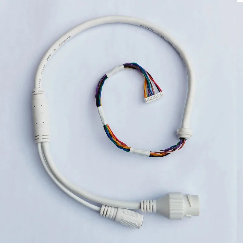 3PCS Network Camera Tail Cable 10 Pin 10 Core POE for Gun Dome Camera 10P10C Connector Cord Qme