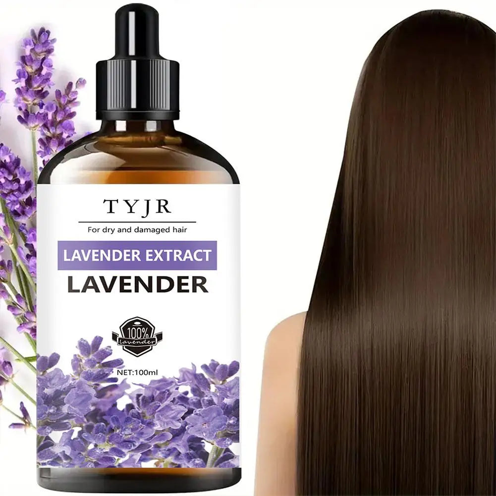 Lavender Hair Oil Hair Serum For Dry Damaged Hair, Nourishing Scalp Oil With Lavender Extract, Smooth & Shiny Hair Care Oil Qme