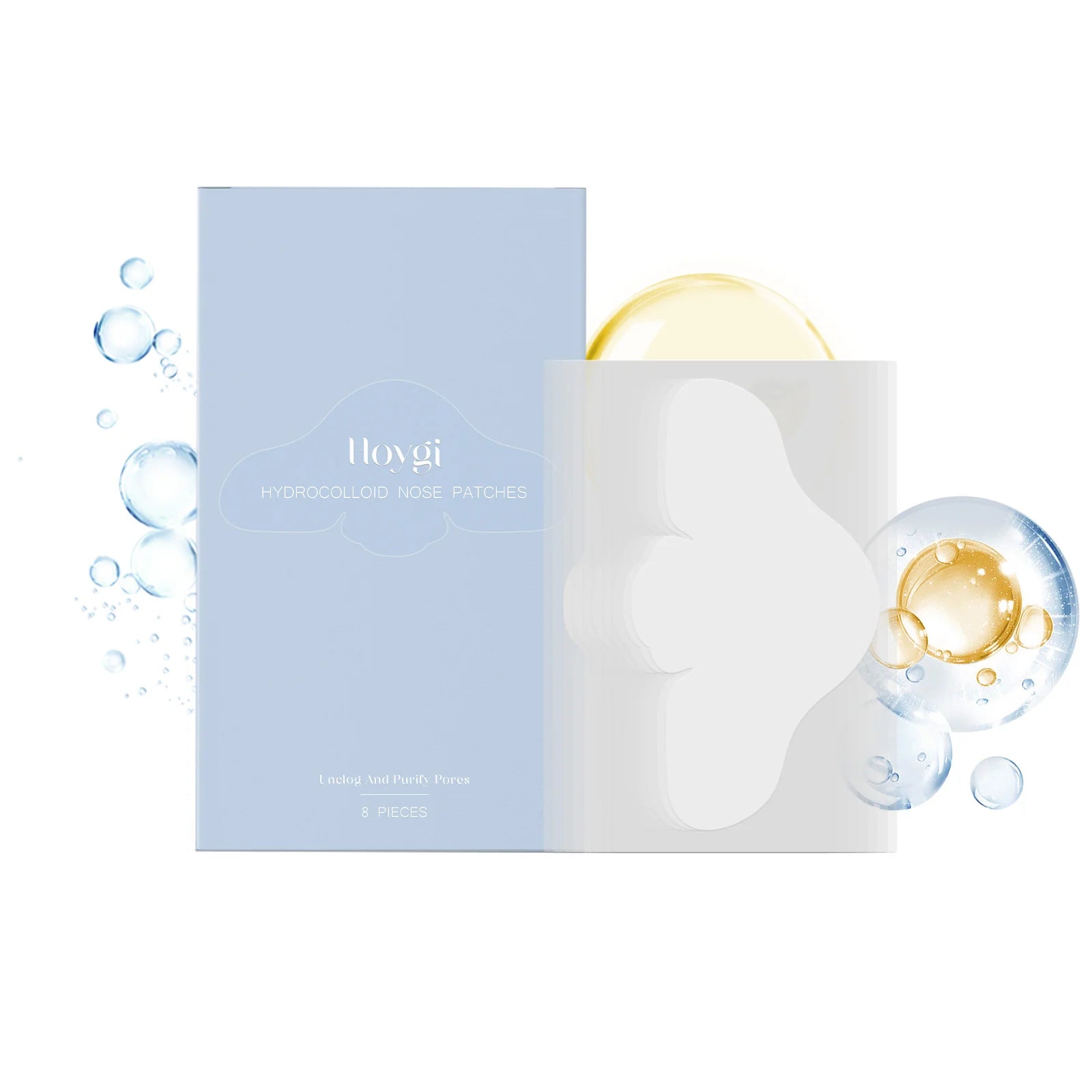 Salicylic Acid Nose Pore Strips Oil Control Hydrocolloid Nose Patches For Nose Blackheads Pimples Removal Refines Pores Non-Tigh Qme 8pcs Boxed