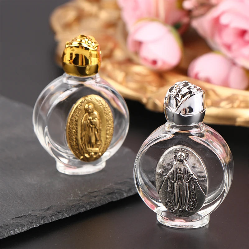 Travel Empty Holy Water Jesus Bottle Christian Baptism Reusable Qme
