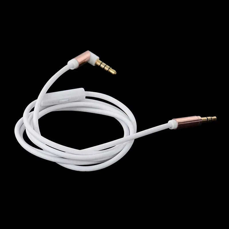 Aux Cable Speaker Wire 3.5mm Jack Audio Cable for Car Headphone Adapter Male Jack To Jack 3.5 Mm Cord for Samsung Xiaomi Qme Rose gold 1.2m