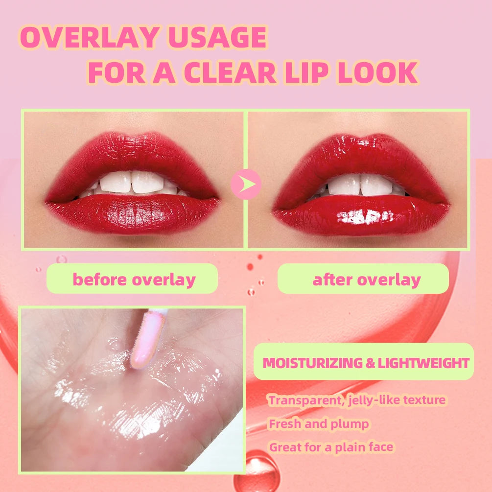 QIBEST Lip Balm Oil Moisturizing Makeup Lip Plumper Oil Repair Lip Fine Lines Beauty Lip Gloss Nourishing Bright Lip Cosmetic Qme