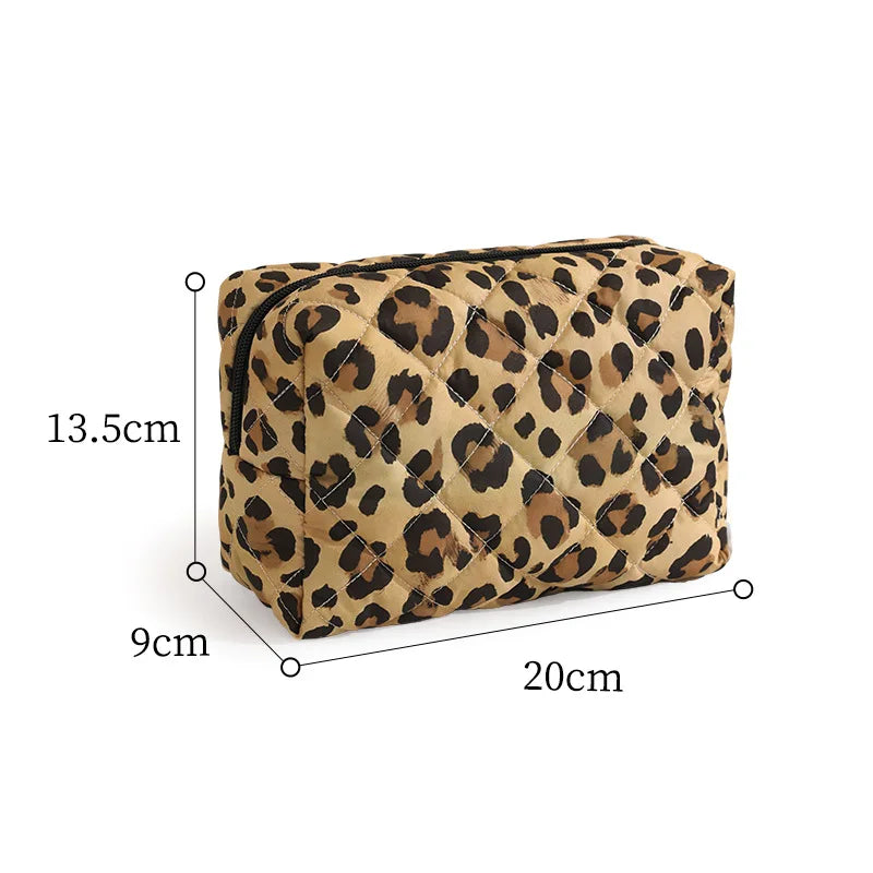 B Floral Printed Lipstick Storage Makeup Bag Women's Cosmetic Bag Beauty Organizer Case Travel Makeup Pouch Toiletry Organizer Qme leopard print
