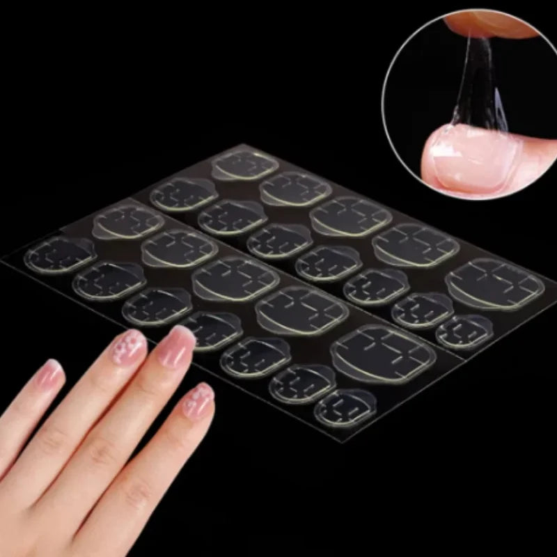Stick Nail Jelly Double sided Adhesive Transparent Traceless Nail Glue Invisible Wear Nail Sheet Adhesive DIY Tools Qme