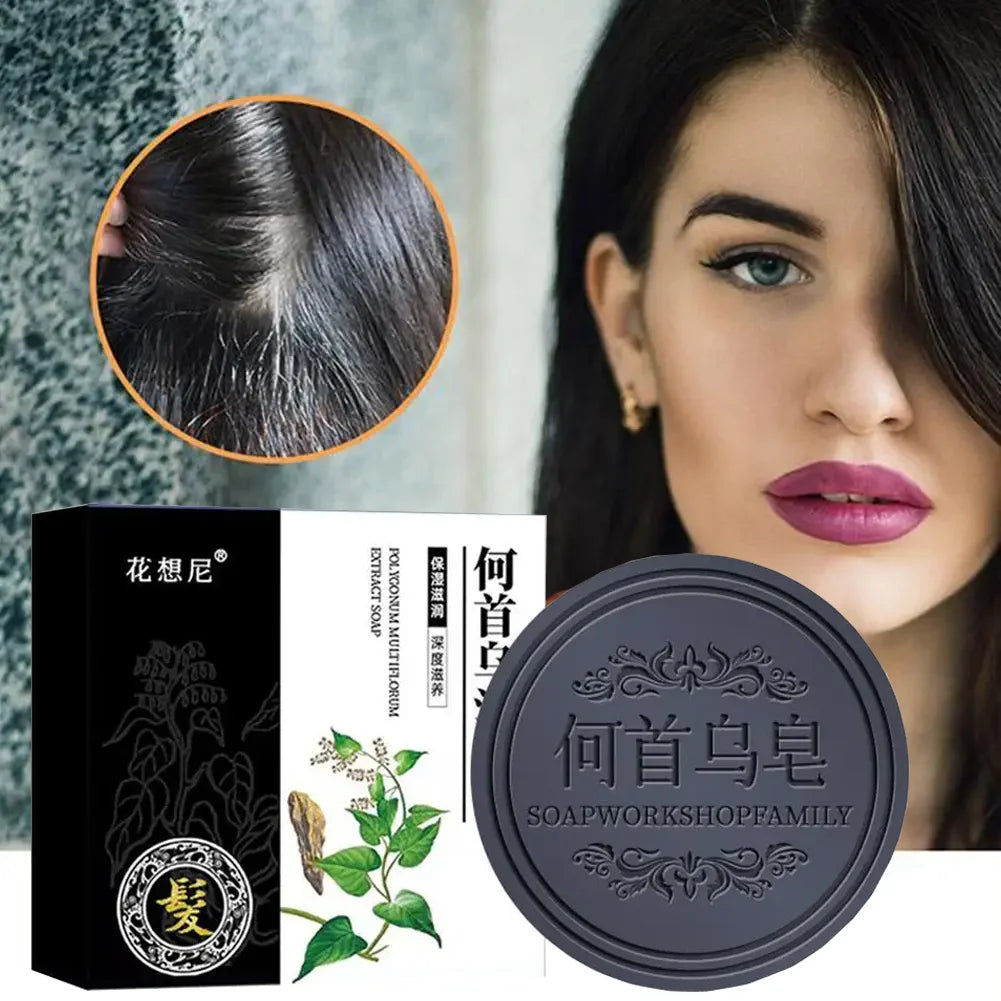 Hair Darkening Shampoo Soap Bar Repair Gray White Hair Color To Black Shampoo Soap Hair Nourishing Shampoo Soap Bar Qme