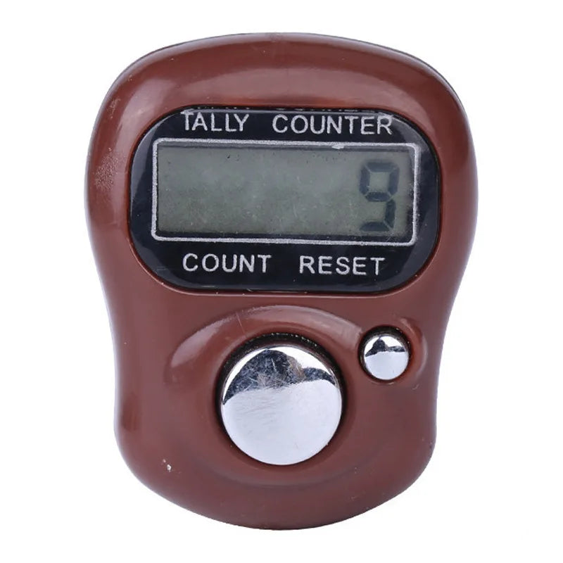 Electronic Digital Finger Ring Tally Counter Hand Held Knitting Row Qme Coffee