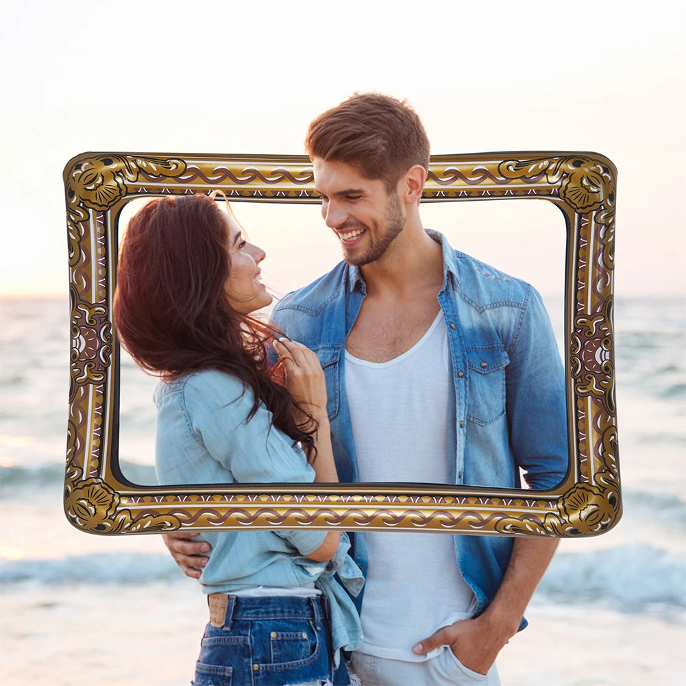 PVC Inflatable Selfie Frame Beautiful Photo Booth Props Photo Props for Wedding Birthday Party Supplies Qme