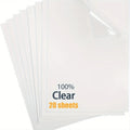 (20/ 50Sheets) 100% Clear Sticker Paper For Inkjet Printer - Glossy 8.3*11.7in - Printable Vinyl Sticker Paper For Cricut Qme 20pcs