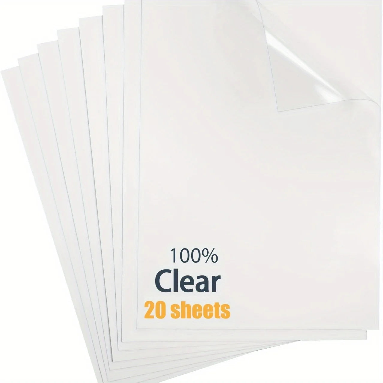 (20/ 50Sheets) 100% Clear Sticker Paper For Inkjet Printer - Glossy 8.3*11.7in - Printable Vinyl Sticker Paper For Cricut Qme 20pcs