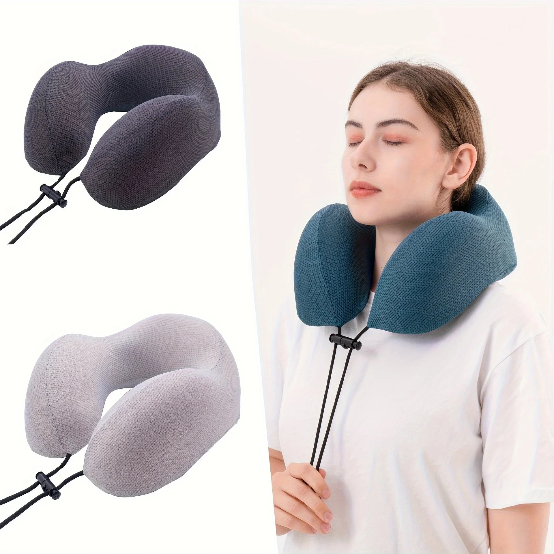 Cervical Pillow Outdoor Camping U-shaped Memory Cotton Travel Storage Qme