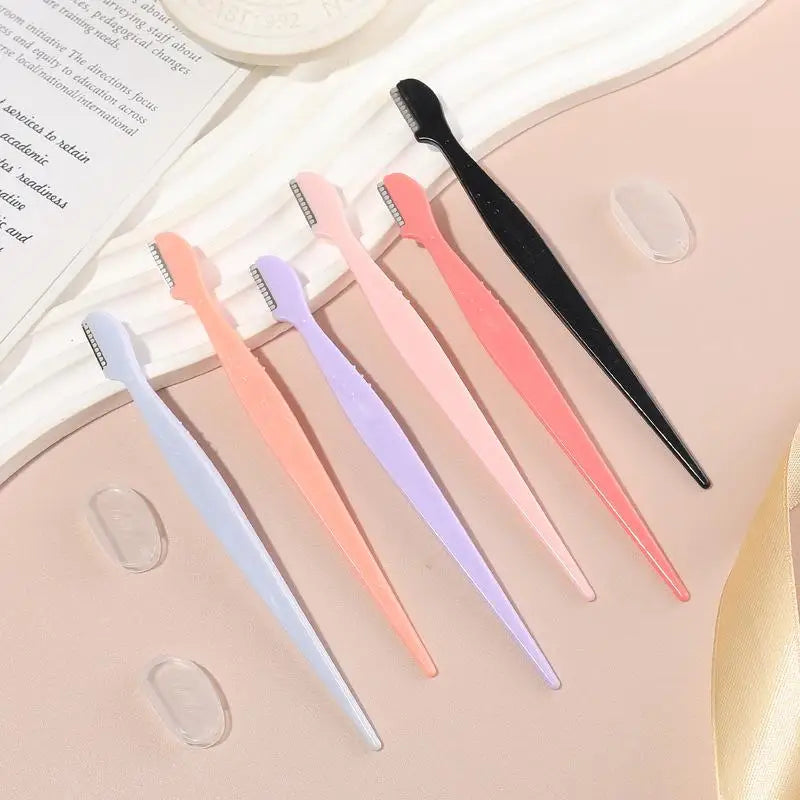 Precision Straight Handle Eyebrow Trimmers 2 3 Round Head Grooming Qme