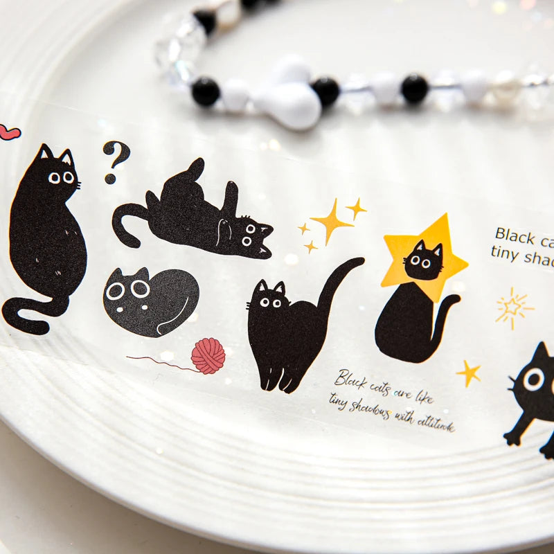 2m/Roll Cute and adorable pets Washi Tape Landscaping PET Masking Tapes Journal Collage Aesthetic DIY Cards Aesthetic Stationery Qme