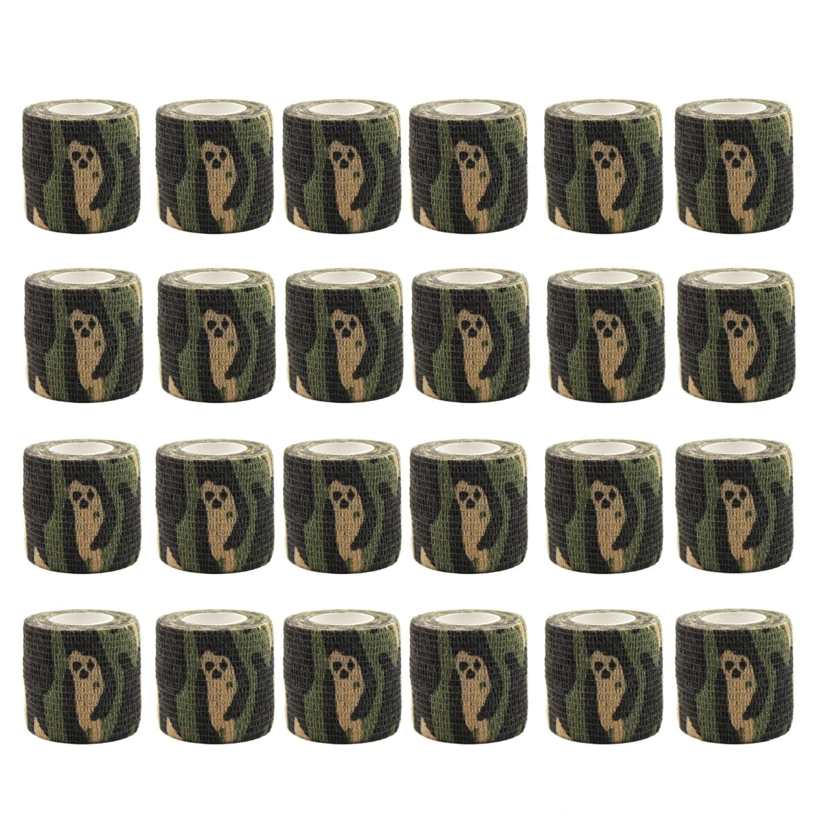 6/12/24 PCS Camouflage Tattoo Bandage Anti-slip Athletic Nonwoven Disposable Waterproof Self-adhesive Elastic Bandage Qme 24PCS