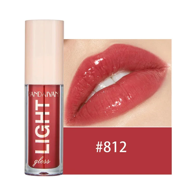12 Colors Mirror Pearl Lip Gloss Long-lasting Moisturizing Shine Glitter Lip Glaze Waterproof Glass Liquid Lipstick Women Makeup Qme 12
