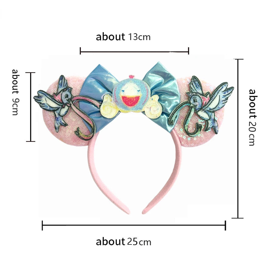 Mickey Mouse Ear Little Bird Headands Women Adult Cosplay Squirrel Hairband For Girls Park Travel Photography Hair Accessory Qme