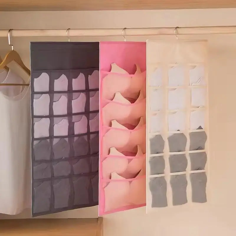 Space Saver Bag Bra Underwear Underpants Socks Wall Shelf Wardrobe Qme