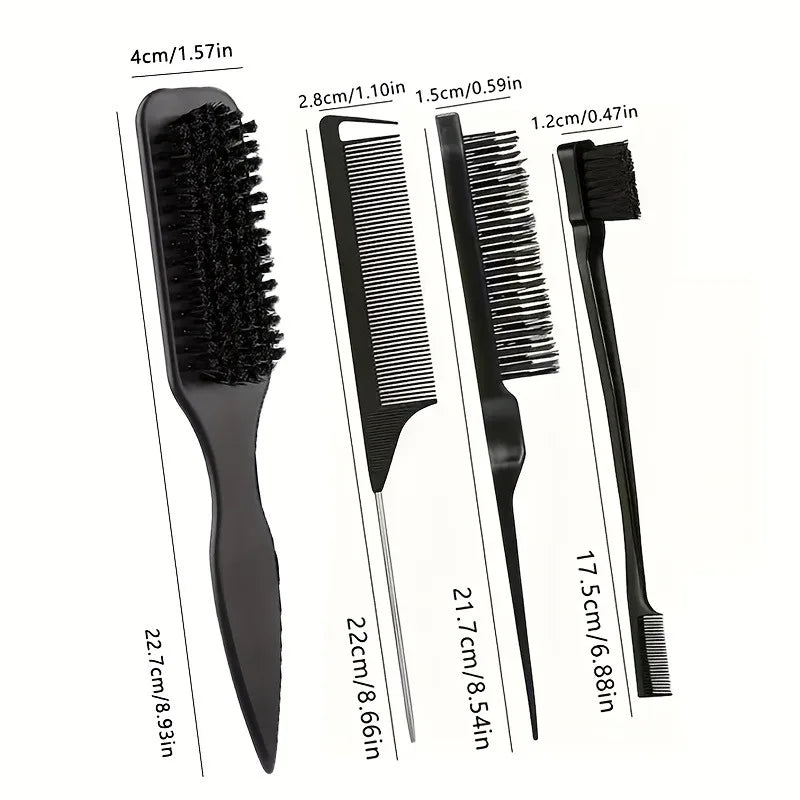 Professional Pointed Tail Comb Anti-static Nylon Bristles Precise Qme