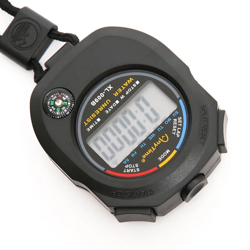 Digital Stopwatch XL-013 Chronograph Wristband Alarm AM PM 24H Clock Qme