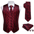 Men's Formal Black Purple Vest Tie Hanky Cufflinks Ideal Dress Qme MJTZ2001 XL