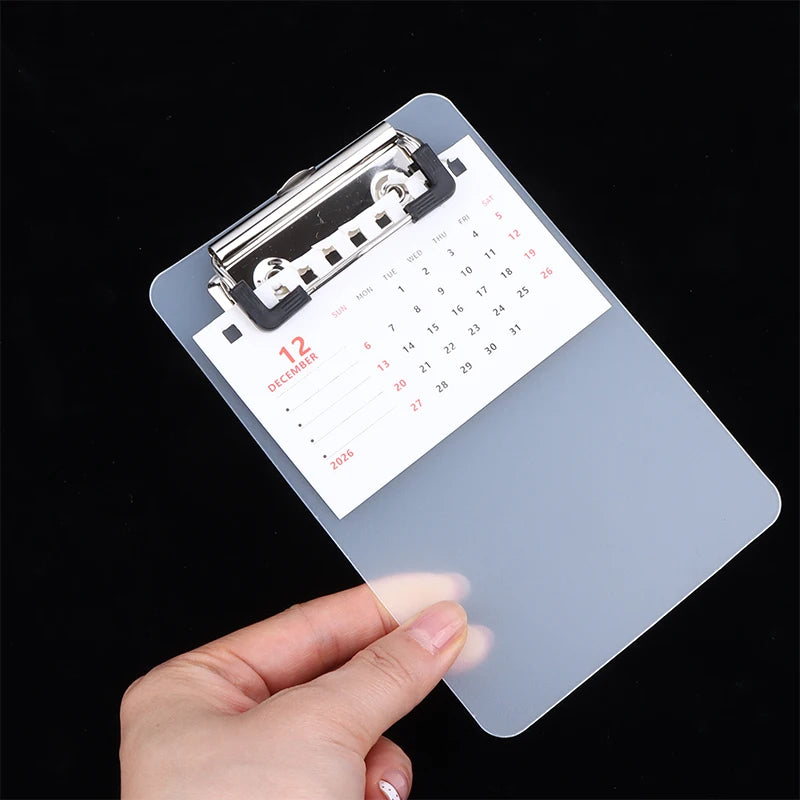 Transparent Clipboard Hanging Hook 1 Portable Office School Qme