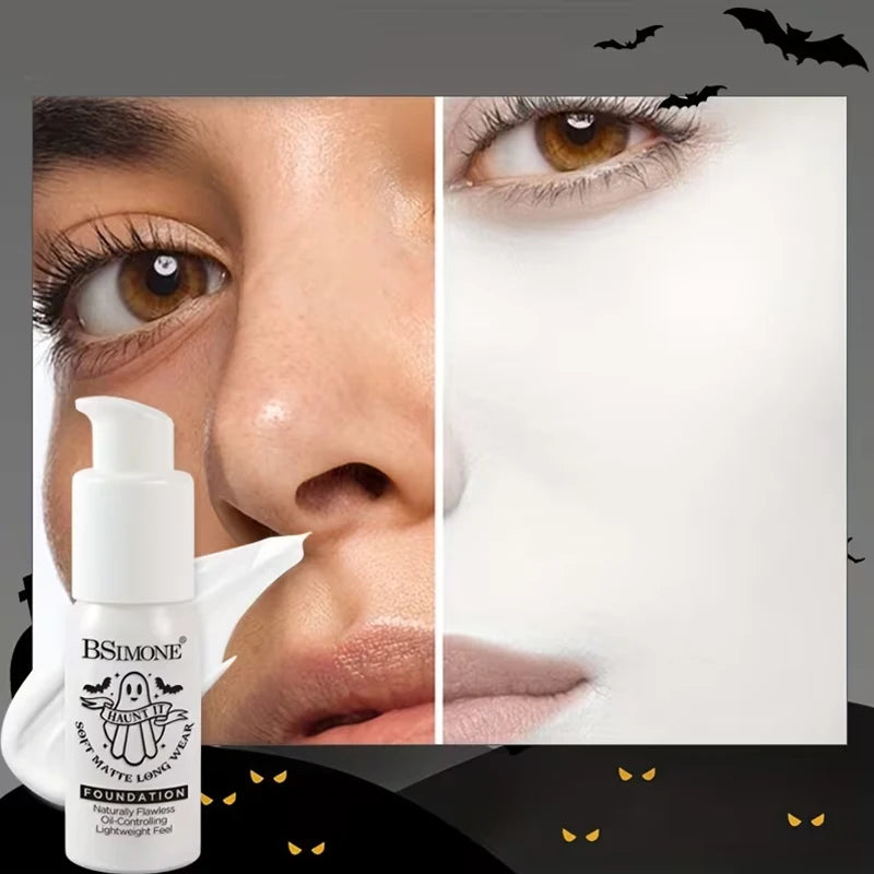 Long-lasting White Foundation Waterproof Sweatproof Halloween Ghost Qme