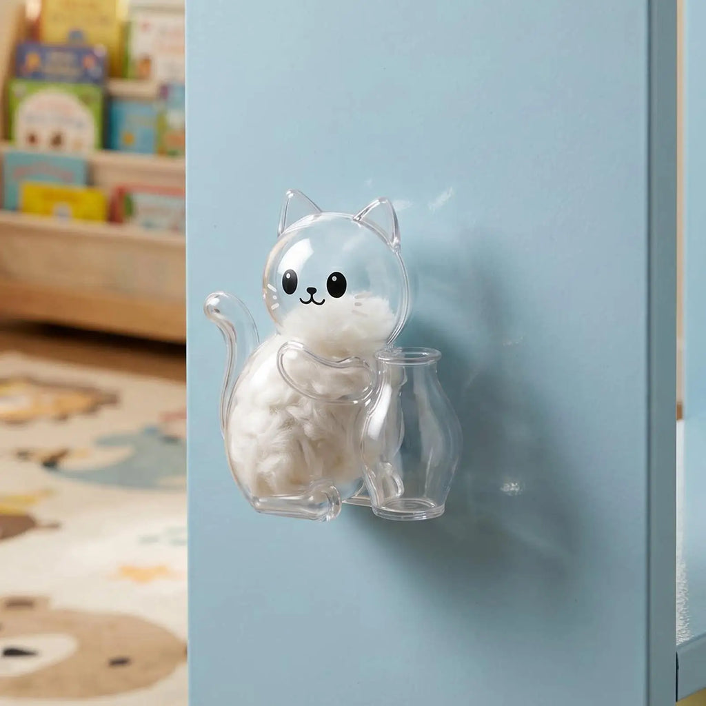 Pet Hair Memorial Cute Kitten Clear Refrigerator Magnets Cat Whiskers Storage Container for Refrigerators Washing Machines Any Qme