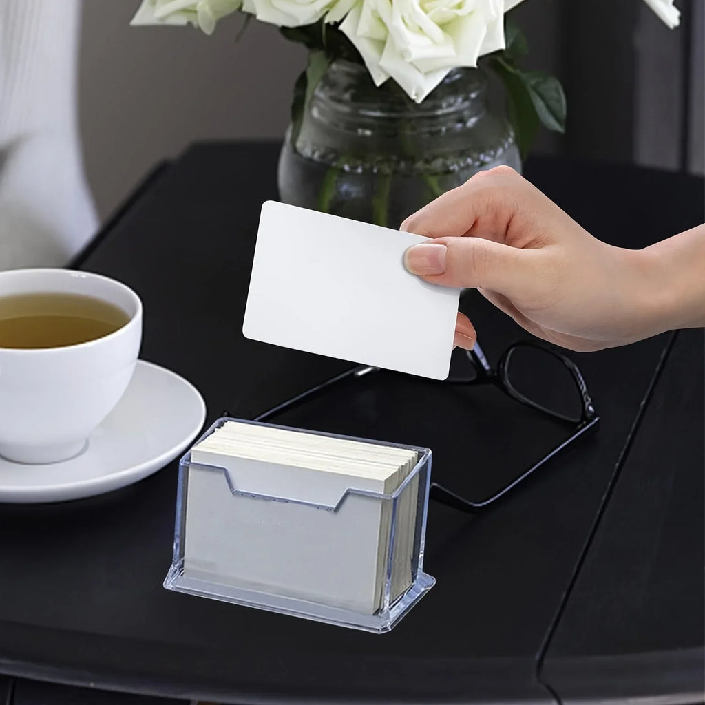 Business Card Holder - A simple and stylish desktop organizer suitable for both home and office use. Qme