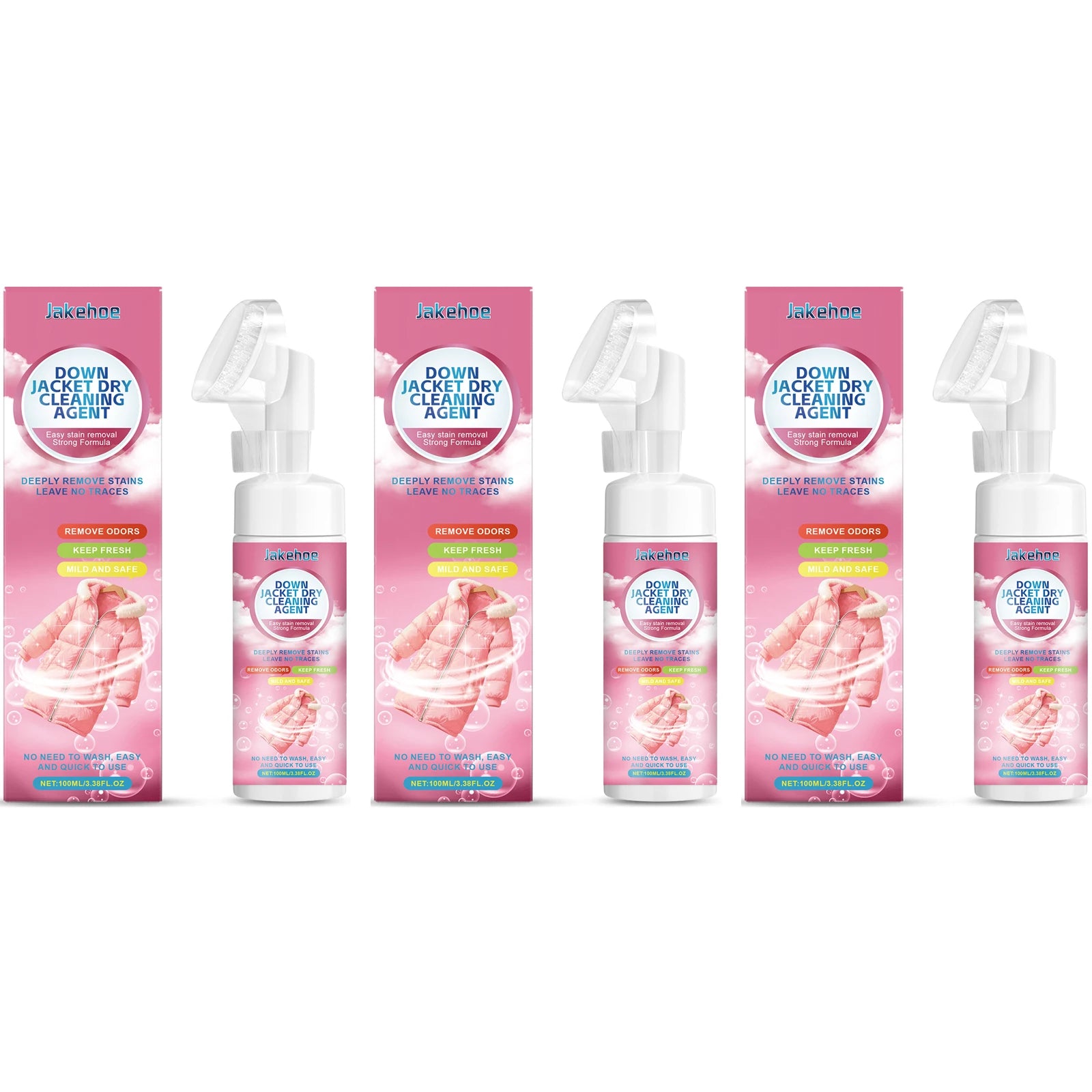 Down Jacket Dry Cleaning Agent Deep Clean Down Jacket Surface Stain Keep Down Fluffy and Soft Eliminate Odor Down Jacket Cleaner Qme 3 X 100ml Boxed