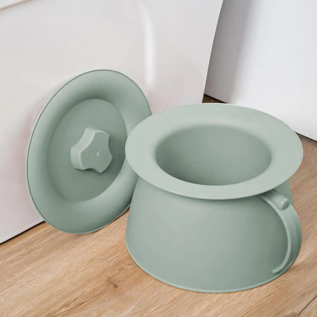 Chamber Pot 1.5L Portable Urine Potty With Lid And Handle Bedpans Potty for Wife Son Husband Friends Daughter Women Teens Family Qme