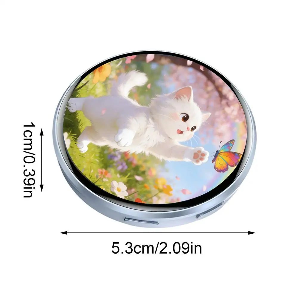 Electronic Badge HD Touchscreen Digital Photo Display Brooch Electronic Badge Anime Pins for Backpacks Christmas Boys Girls Qme Blue