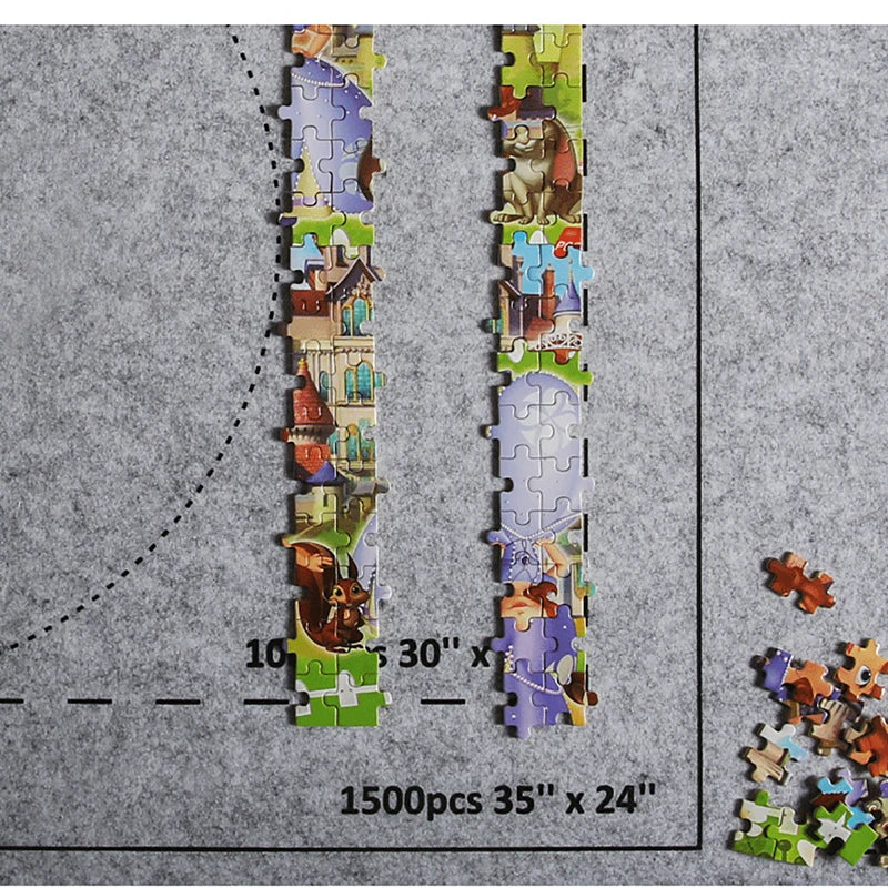 Puzzles Pad Jigsaw Roll Felt Mat Playmat Puzzles Blanket For Up To 1500 Pcs Puzzle Accessories New Portable Mat (Only Mat) Qme