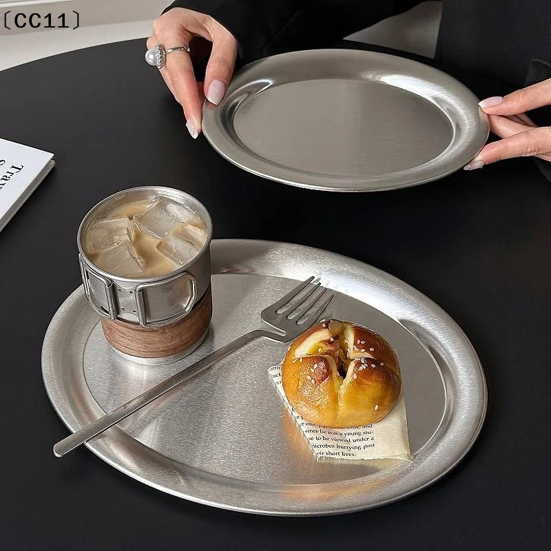 Stainless Steel Oval Fish Plates Household Food Dinner Steamed Qme