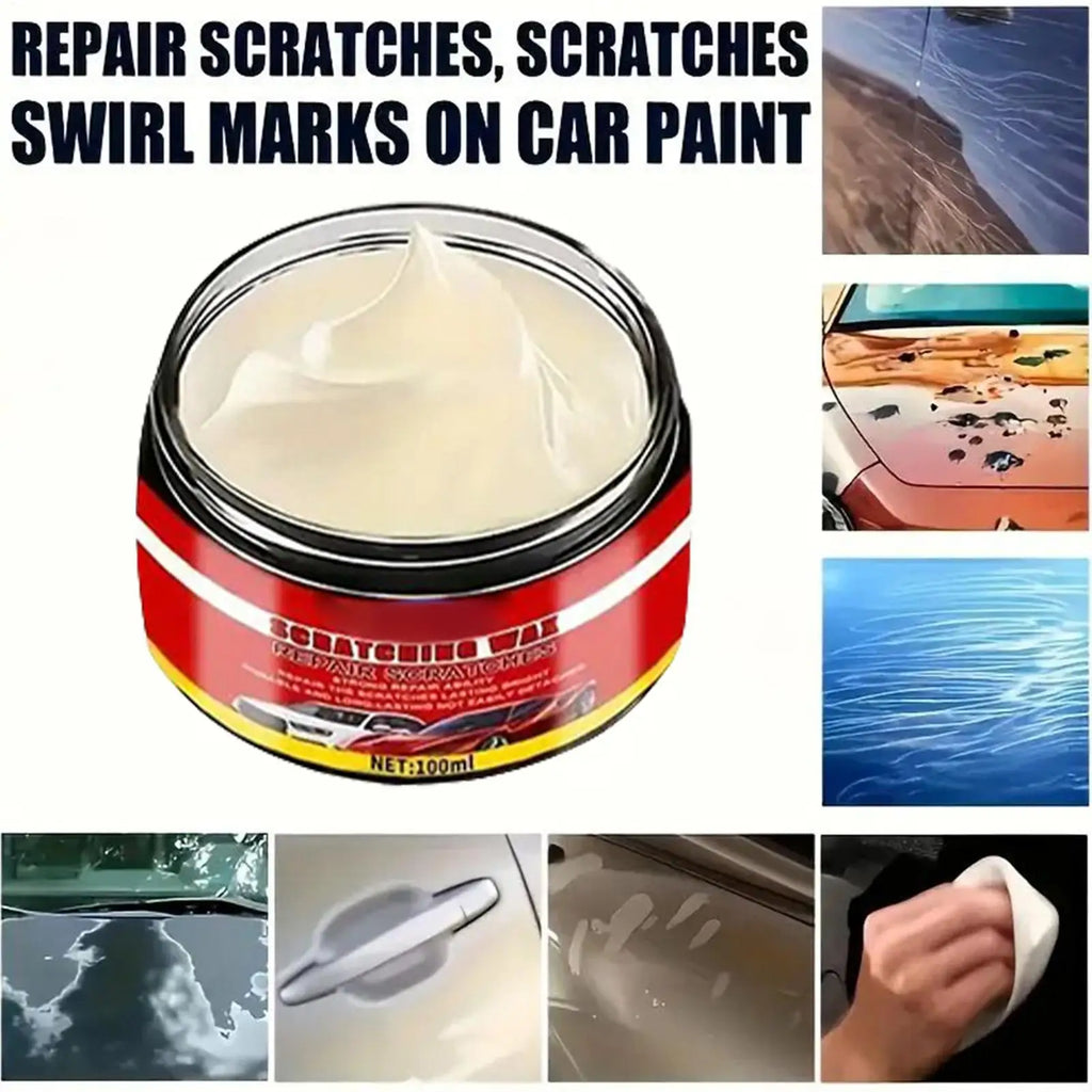 Car Scratch Remover 100ml Deep Scratch Remover for Cars Long-Lasting Polish Cleaner Restorer with Sponge Paint for Marine Qme