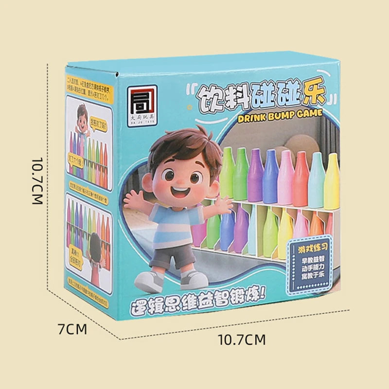 Children's Fun Beverages Color Match Toys 10/20bottles + Base,Early Guessing Memory Training Interactive Puzzle Qme A2