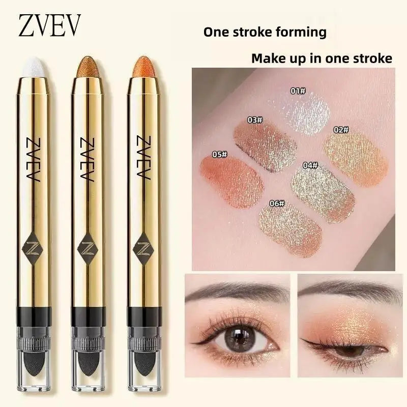 Long-lasting Waterproof Double-headed Shimmer Eyeshadow Stick Qme