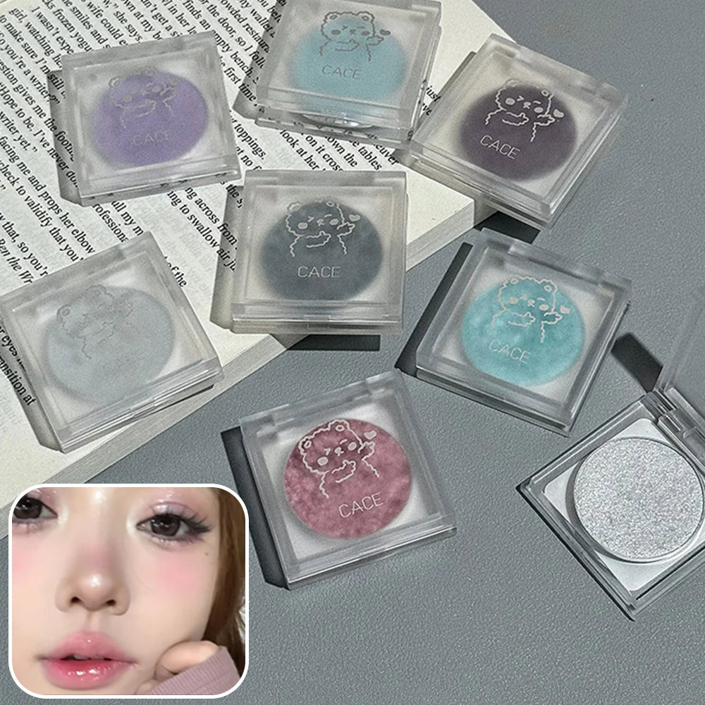 CACE Cute Bear Eyeshadow Highlighter Multi-purpose Powder Pearlescent Qme