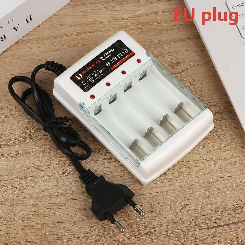 4 Slot AA AAA 1 2V Battery Charger Independent Charging EU US Plug Qme EU plug