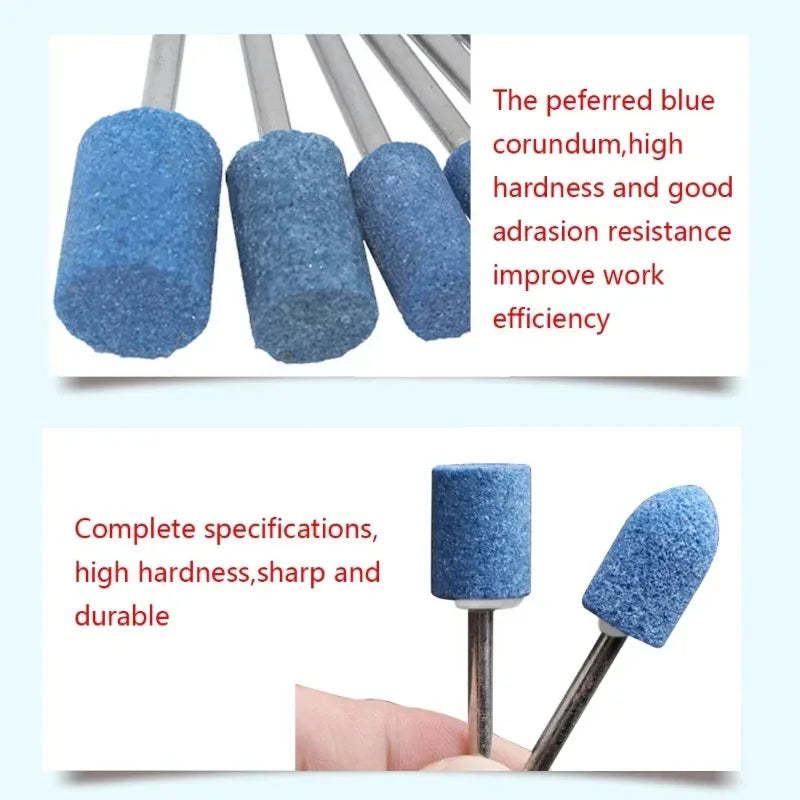 10pcs Polishing Head Wheel Head Abrasive Mounted For Dremel Rotary Power Tools Electric Grinding Stone Wheel Accessories Qme