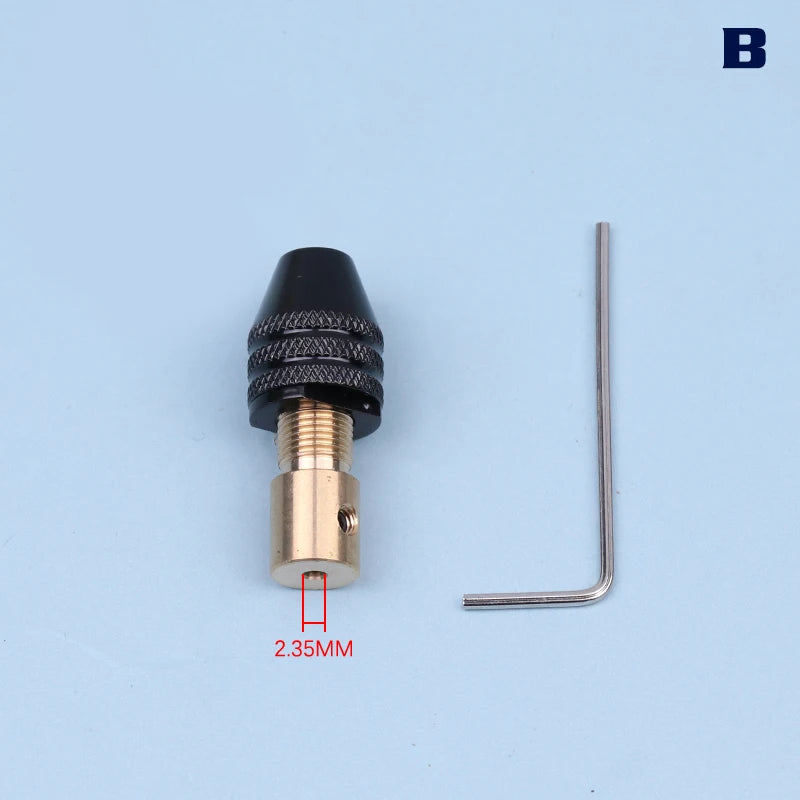 Universal Small Electronic Drill Bit Collet Mini Chuck Tool Set Fixture Clamp Micro Electric Drill Chuck 0.3-3.4mm Qme B