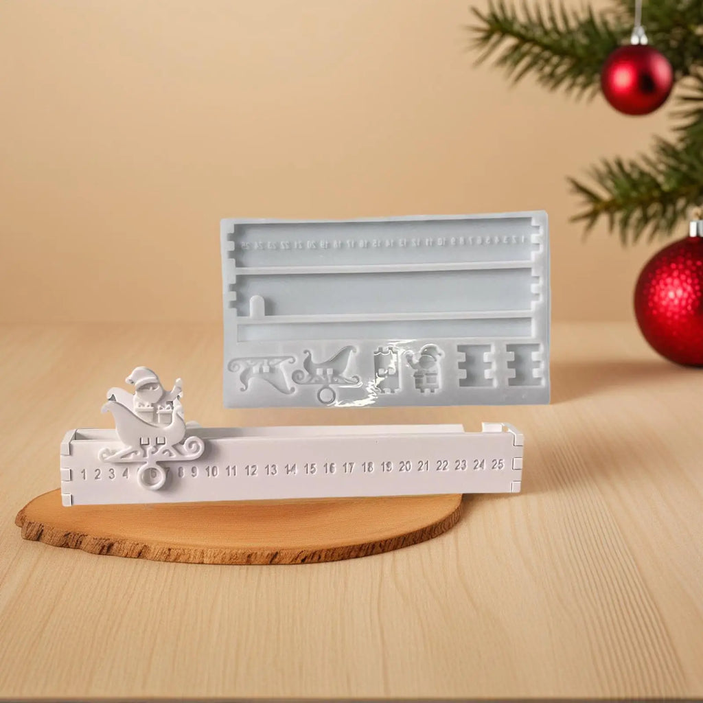 Christmas Advent Mold Calendar Epoxy Resin Molds Easy Release Craft Qme