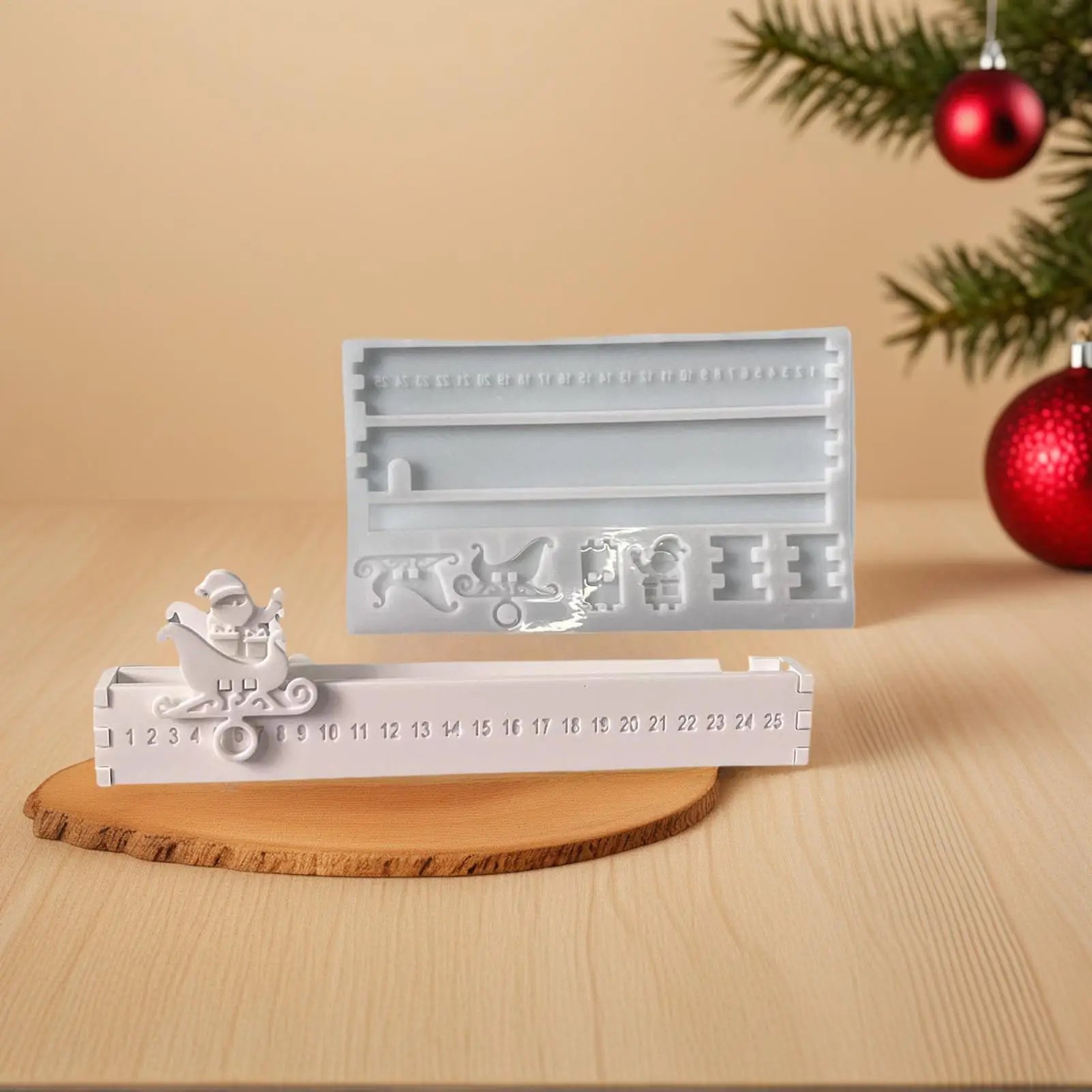 Christmas Advent Mold Calendar Epoxy Resin Molds Easy Release Craft Qme