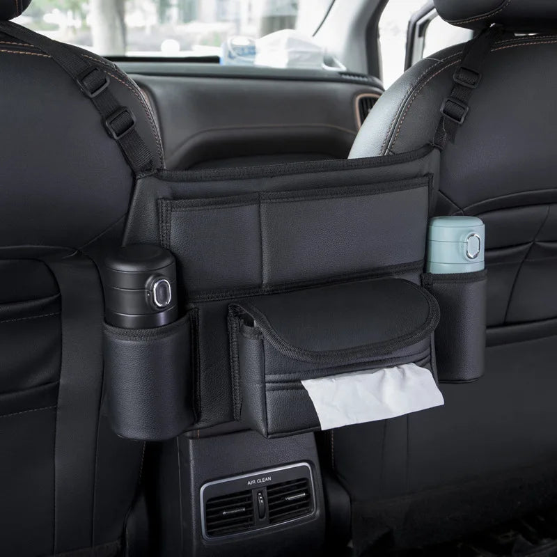 Organize Your Car with This Hanging Storage Bag - Keep Your Car Seat Clean & Tidy! Qme Black