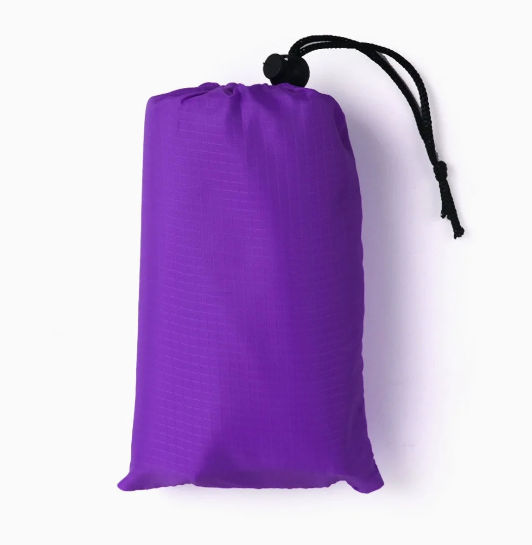 1.4*2m Waterproof Pocket Beach Blanket Folding Camping Mat Mattress Portable Lightweight Outdoor Picnic Mat Sand Beach Sunbathin Qme PURPLE 100cm x 140cm