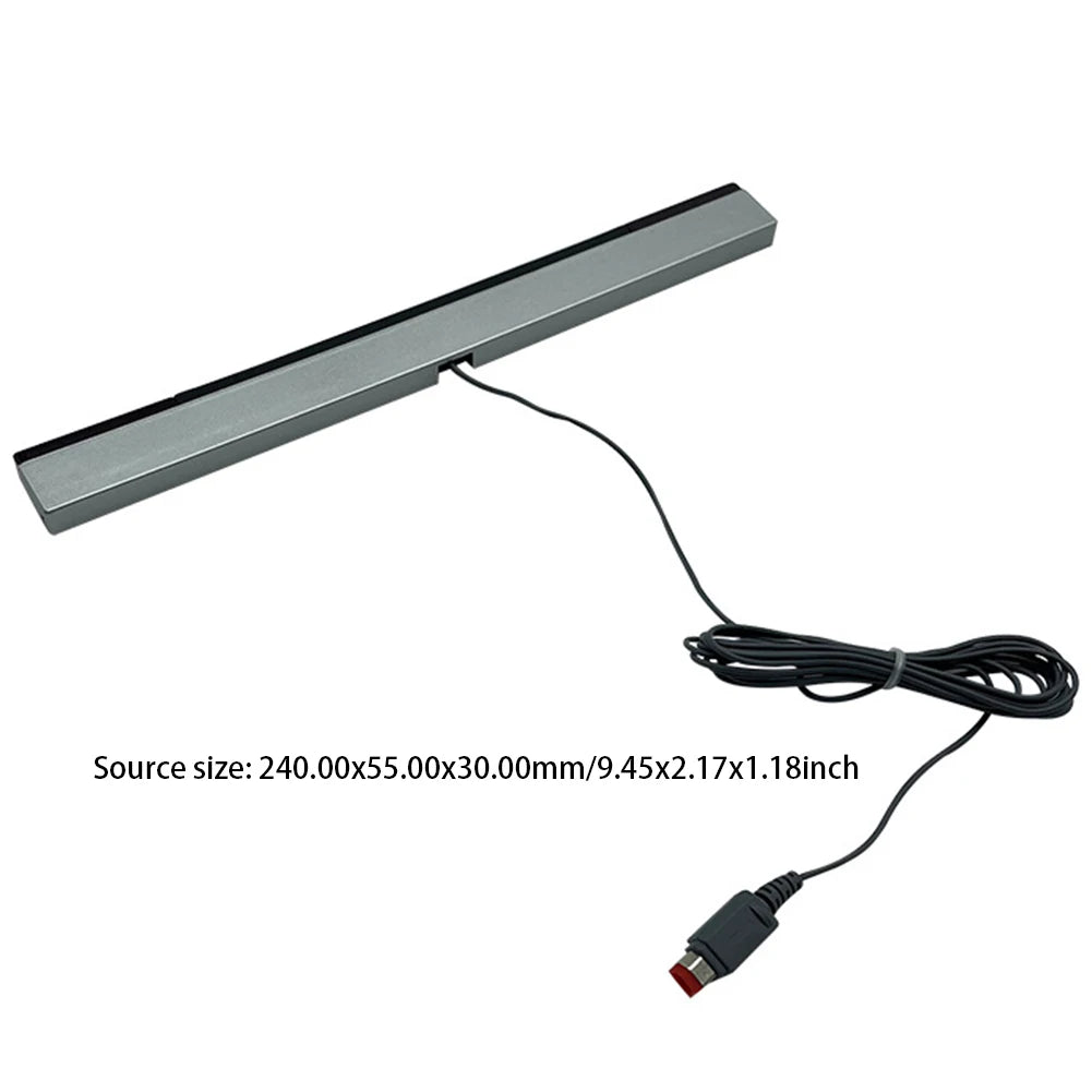 Wired Infrared Ray Sensor Bar with Extension Cord Wired Motion Sensor Bar Wired Remote Sensor Bar for Nintendo Wii Wii U Console Qme