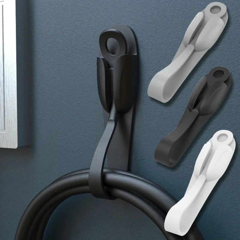 Sleek Cable Clips Effortless Organizer Tangle-free Cables Secure Qme