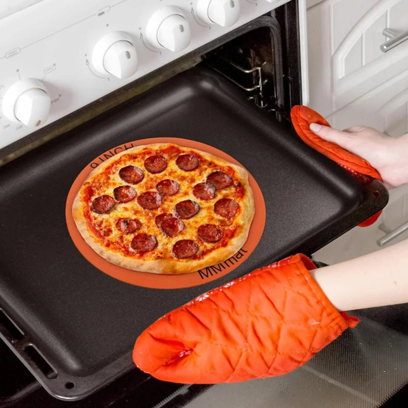 1 Oven Round Silicone Perforated Baking Mat Non-stick Reusable Sheets Qme